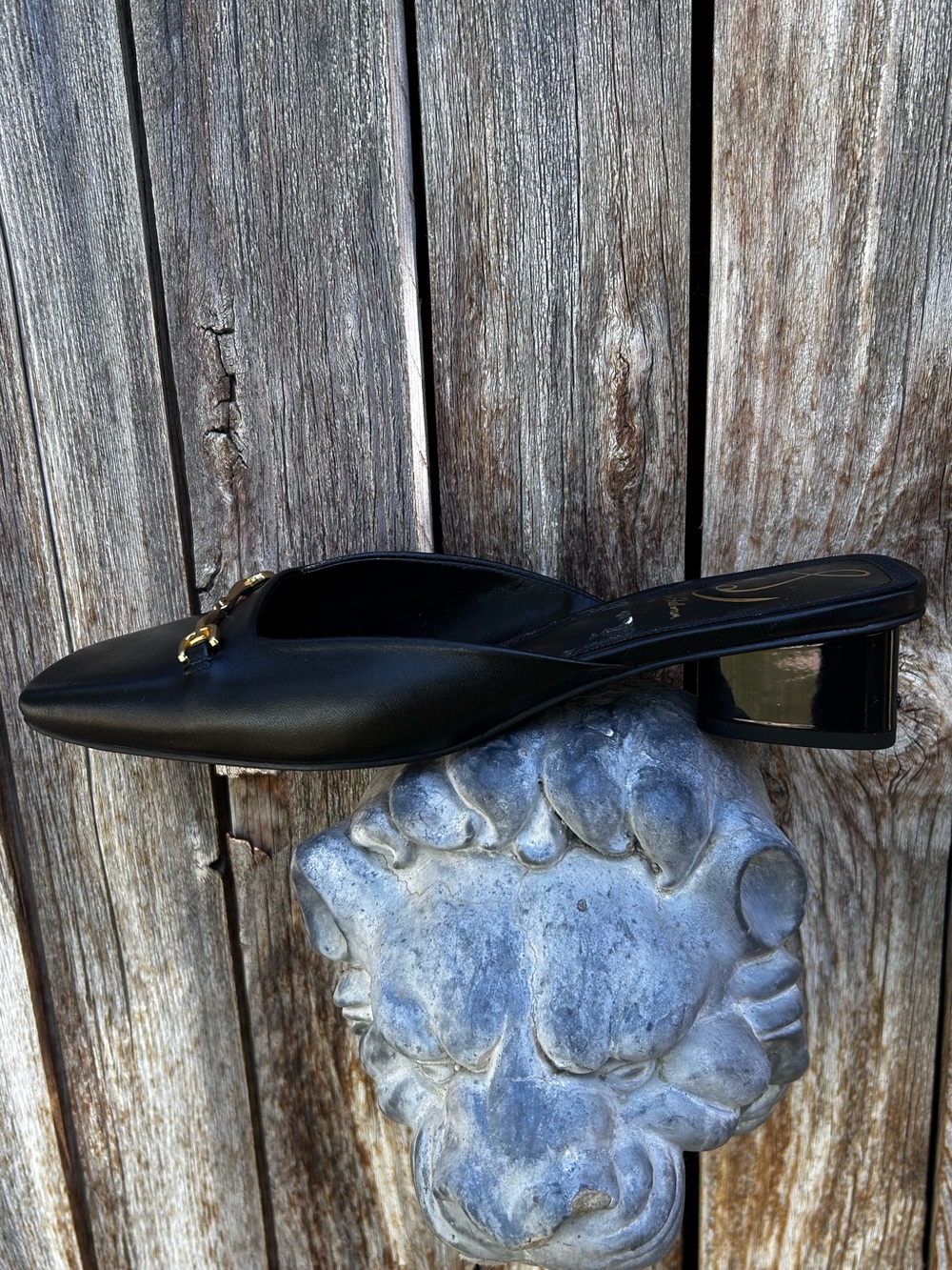 NWT Sam Edelman Ollie Square Toe Bit Mule Black 8 - Picture 13 of 16